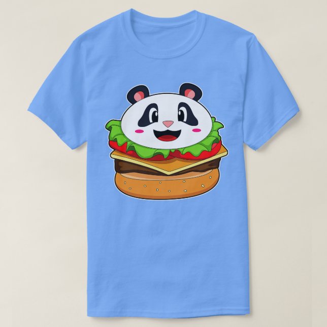 Camiseta Panda con hamburguesa (Diseño del anverso)