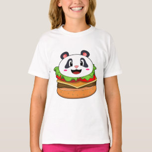 Camiseta Panda con hamburguesa