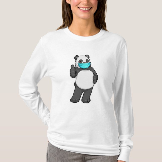 Camiseta Panda con máscara facial (Anverso)