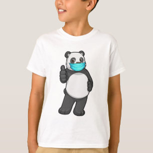 Camiseta Panda con máscara facial