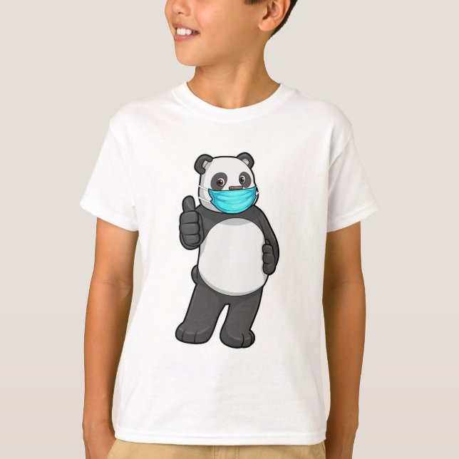 Camiseta Panda con máscara facial (Anverso)