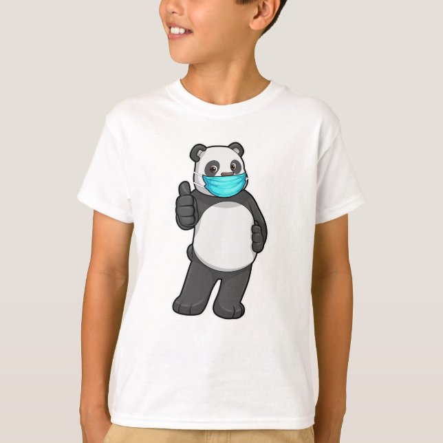 Camiseta Panda con máscara facial (Anverso)
