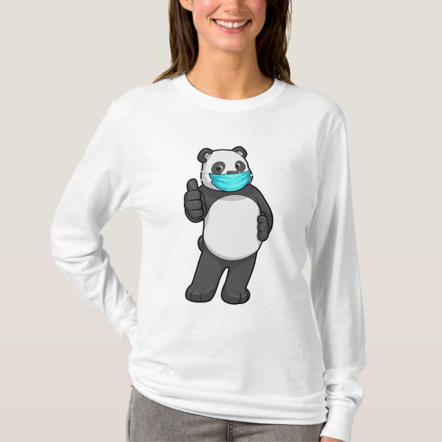 Camiseta Panda con máscara facial (Anverso)