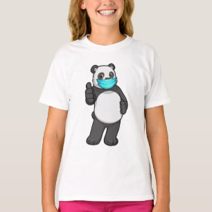 Camiseta Panda con máscara facial