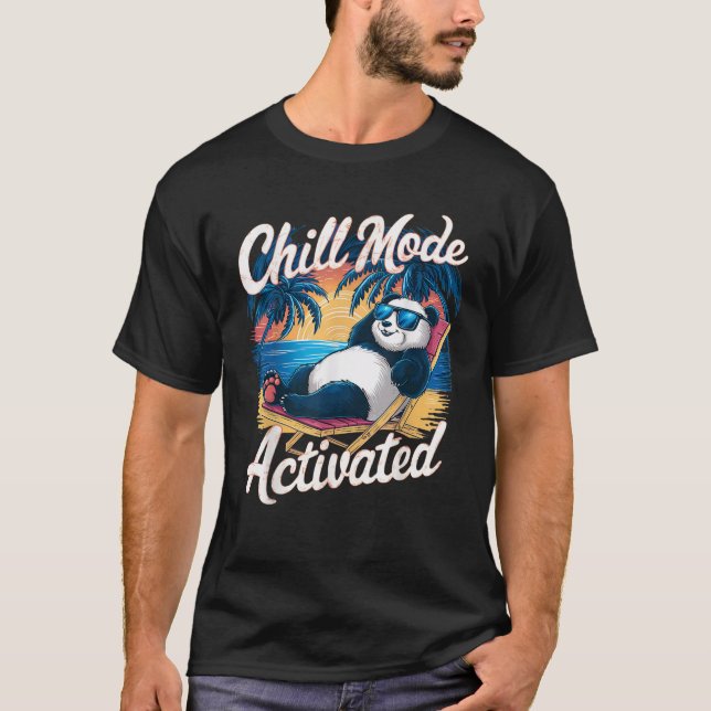 Camiseta Panda Con Modo De Chill De Vidrio Solar Activado V (Anverso)