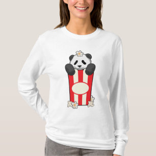 Camiseta Panda con Popcorn