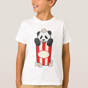 Camiseta Panda con Popcorn