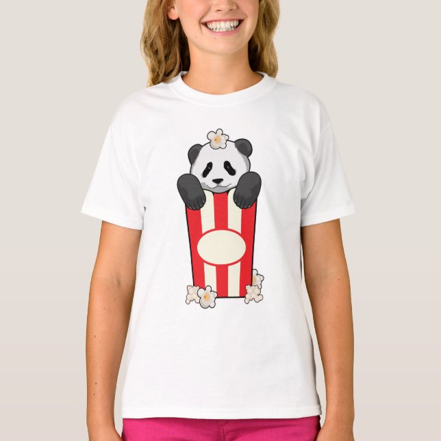 Camiseta Panda con Popcorn (Anverso)