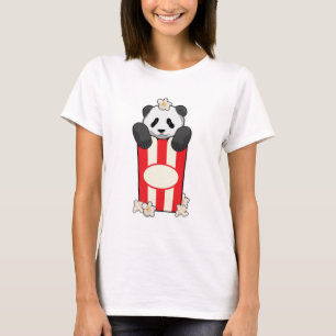 Camiseta Panda con Popcorn