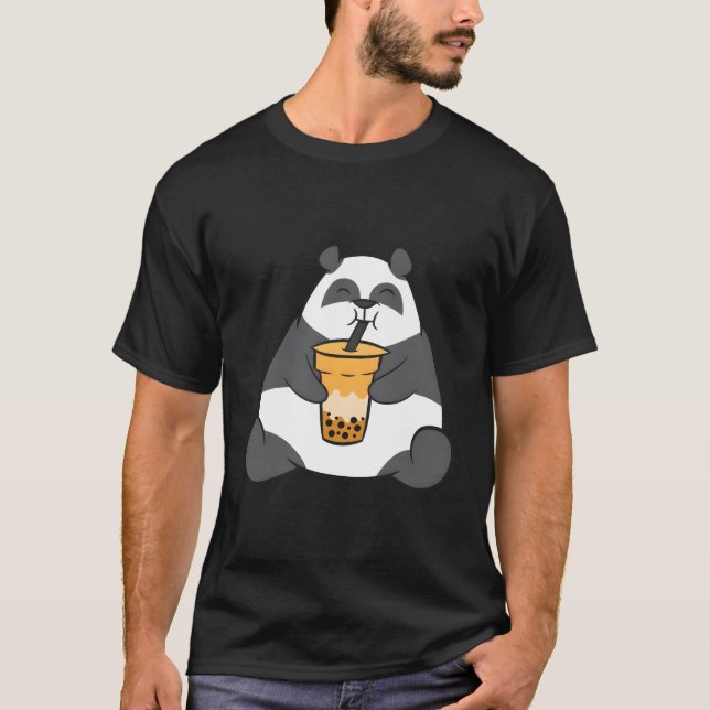 Camiseta Panda con té de burbuja (Anverso)