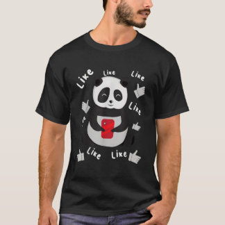 Camiseta Panda con teléfono inteligente