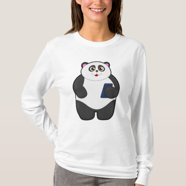 Camiseta Panda con teléfono móvil (Anverso)