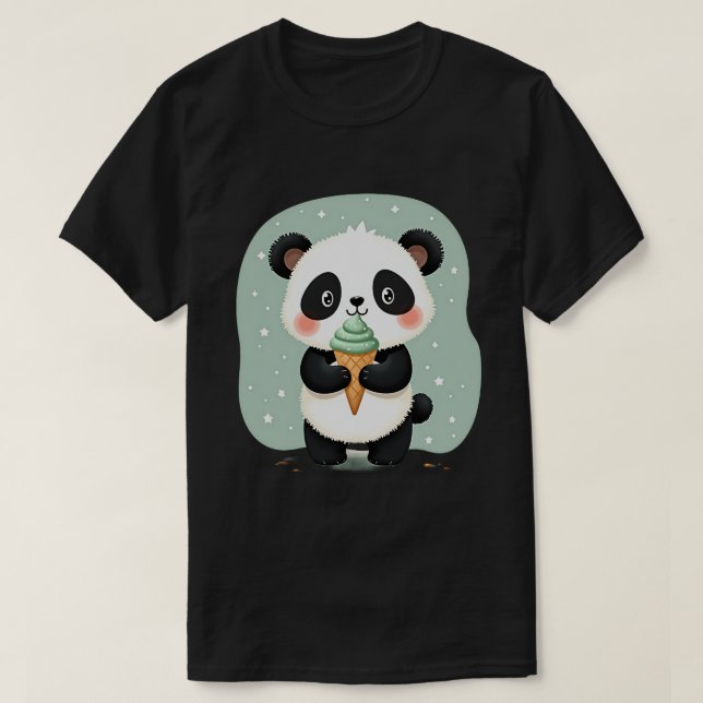 Camiseta Panda cono de bambú (Diseño del anverso)