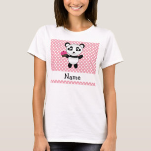 Camiseta Panda conocida personalizada con los lunares de la