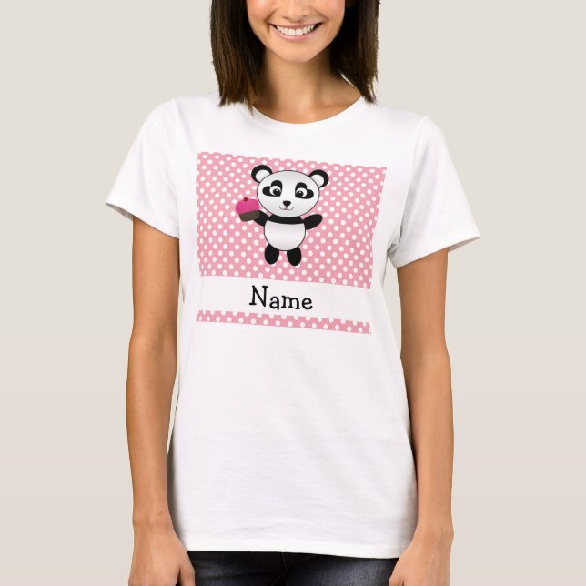 Camiseta Panda conocida personalizada con los lunares de la (Anverso)