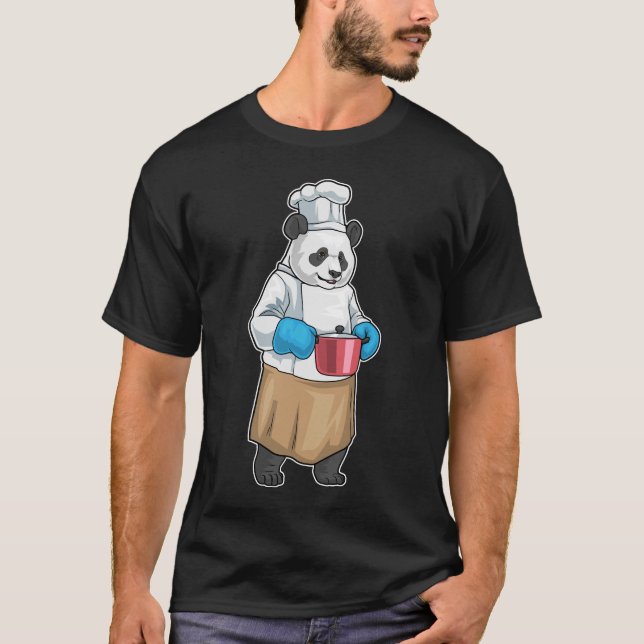 Camiseta Panda Cook Cooking pot Cooking (Anverso)