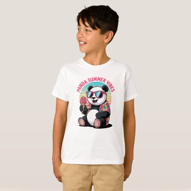 Camiseta  Panda Cool Été Glace Enfant (Anverso completo)