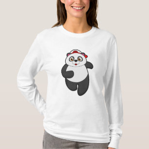 Camiseta Panda corriendo con gorra
