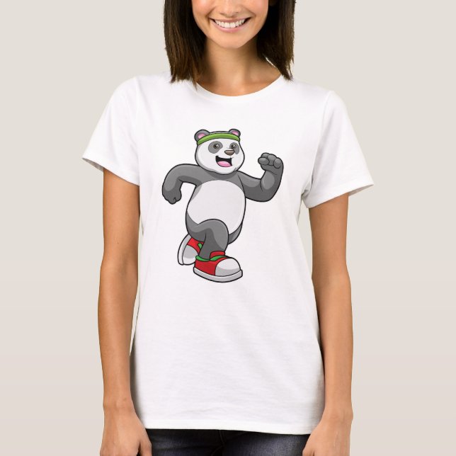 Camiseta Panda corriendo con la cabeza (Anverso)