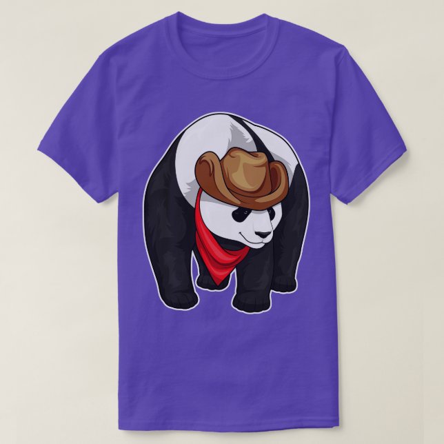 Camiseta Panda Cowboy Cowboy gorra (Diseño del anverso)