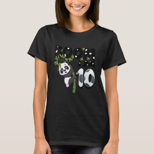 Camiseta Panda Cumpleaños 10 años de edad 10.ª ropa de cump