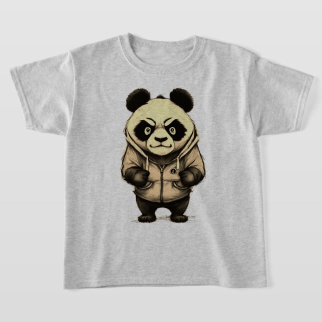 Camiseta Panda Cute de diseño animal enojado (Distribución)