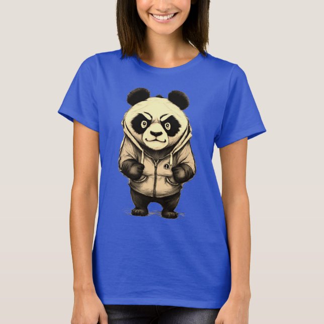 Camiseta Panda Cute de diseño animal enojado (Anverso)