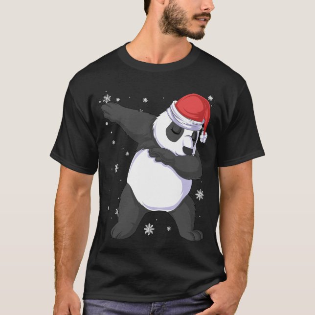 Camiseta panda dabbing christmas (Anverso)