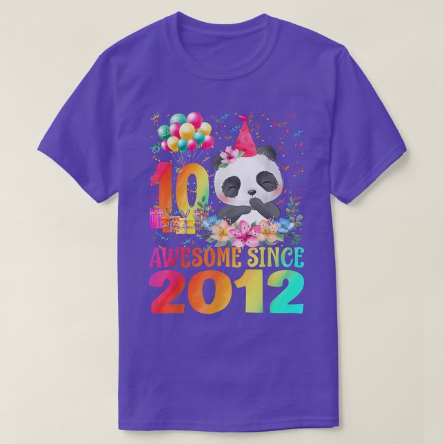 Camiseta Panda de 10 años de edad increíble desde 2011 (Diseño del anverso)