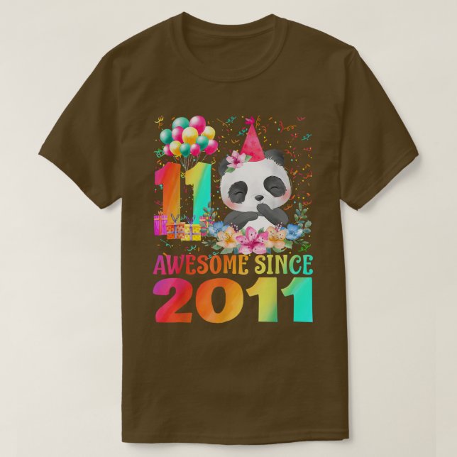 Camiseta Panda de 11 años de edad increíble desde 2011 (Diseño del anverso)