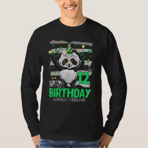 Camiseta Panda de 12 años es mi cumpleaños número 12