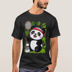 Camiseta Panda de Badminton agotado - Funny Cuttle Shuttle 