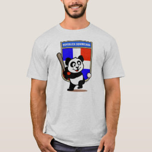 Camiseta Panda de Béisbol República Dominicana (camisetas l