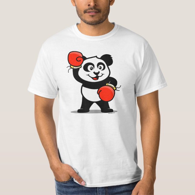Camiseta Panda de boxeo (camisetas ligeros) (Anverso)