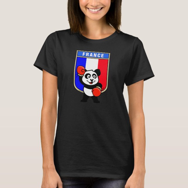 Camiseta Panda de boxeo de Francia (Anverso)