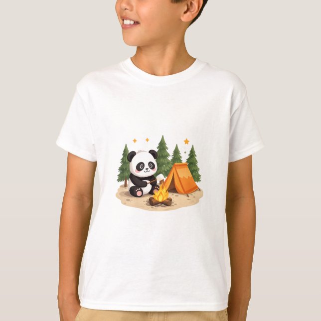 Camiseta Panda de Camping (Anverso)