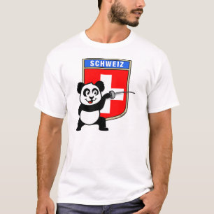 Camiseta Panda de cercas de Suiza