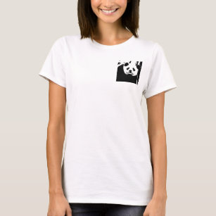 Camiseta Panda de diseño de doble cara con oseo elegante fe