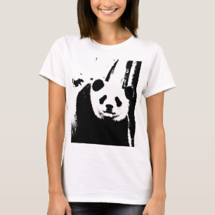 Camiseta Panda de doble cara con moderno elegante femenino