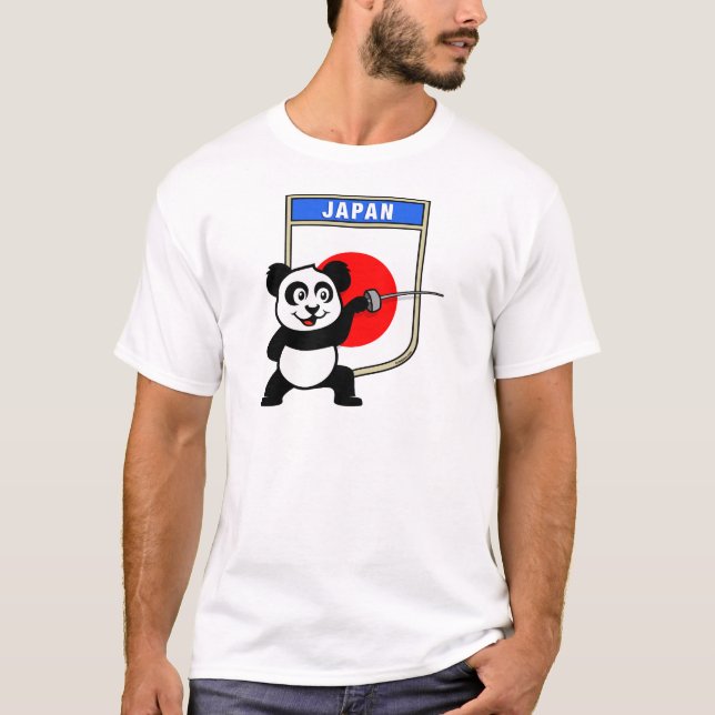 Camiseta Panda de esgrima de Japón (Anverso)