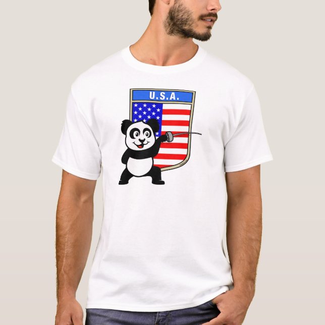 Camiseta Panda de esgrima estadounidense (Anverso)