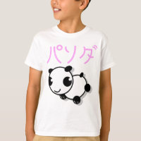 camiseta panda de estilo anime lindo - rosa