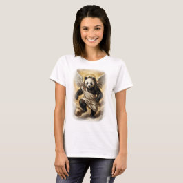 Camiseta Panda de estilo renacentista jugando fútbol en una