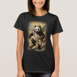Camiseta Panda de estilo renacentista jugando fútbol en una