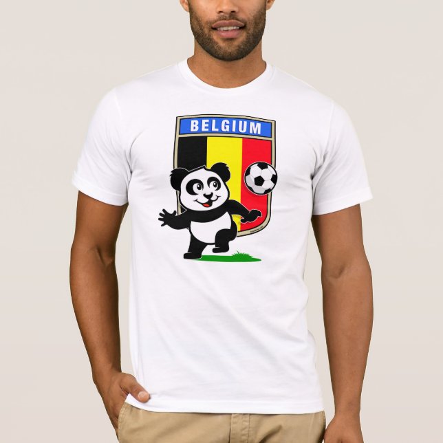 Camiseta Panda de fútbol de Bélgica (camisetas ligeros) (Anverso)