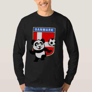 Camiseta Panda de fútbol de Dinamarca (camisetas oscuros)