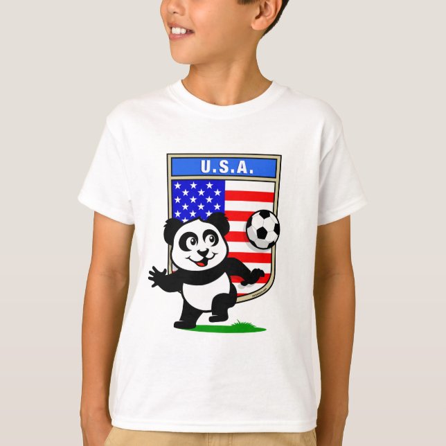 Camiseta Panda de fútbol de Estados Unidos (Anverso)