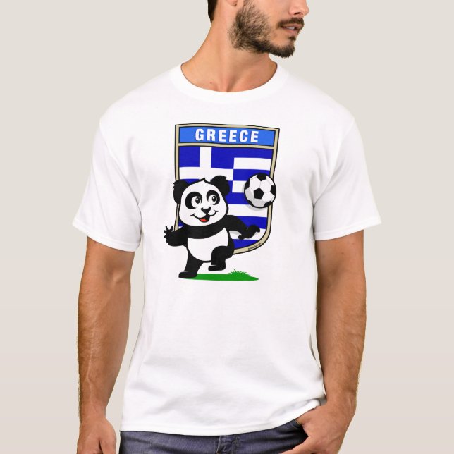 Camiseta Panda de fútbol de Grecia (camisetas ligeros) (Anverso)