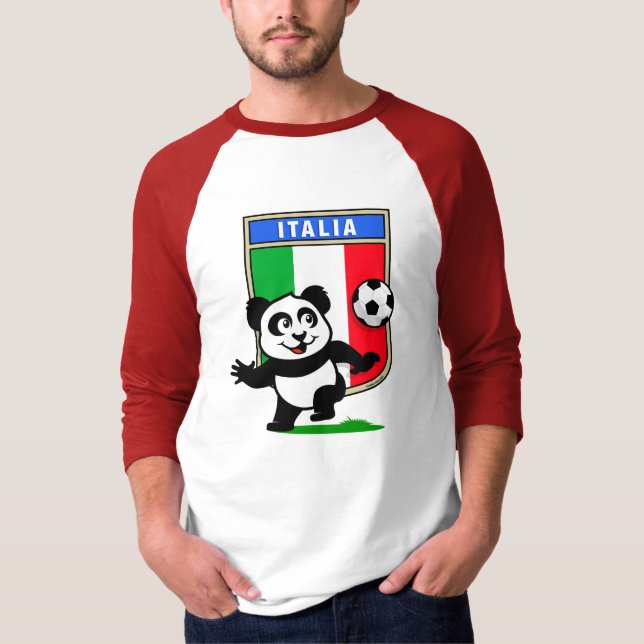 Camiseta Panda de fútbol de Italia (camisetas ligeros) (Anverso)