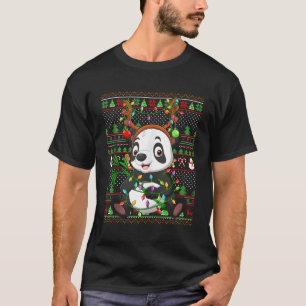 Camiseta Panda de iluminación de estilo feo